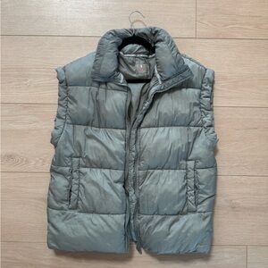 Free People Movement In A Bubble Puffer Vest (Greyed Olive)